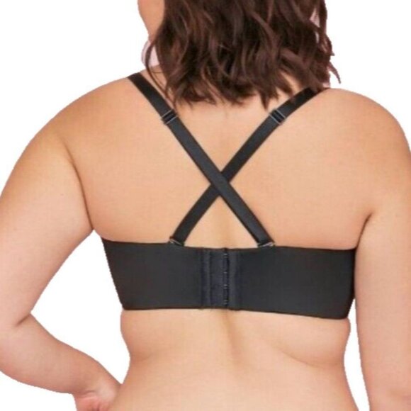 Lane Bryant Cacique Bra Boost MultiWay Strapless Lightweight 40DD Black Straps - Picture 7 of 8